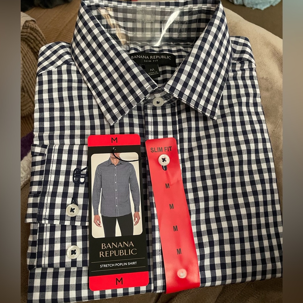 ~NEW~ Banana Republic Men's Poplin Dress Shirt - slim fit